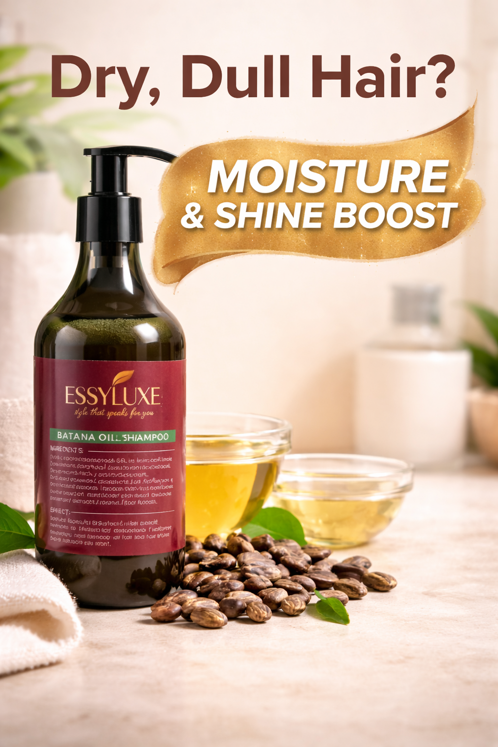 EssyLuxe Batana Oil Shampoo – Moisture & Shine Boost | 500ml