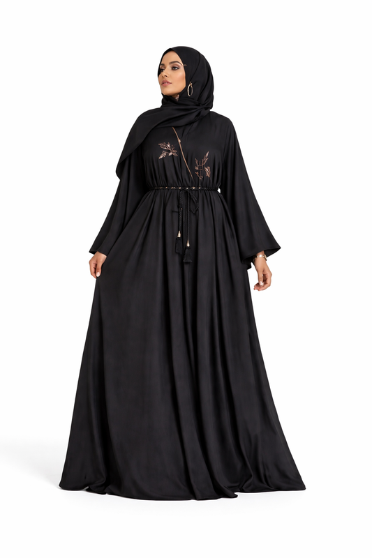 Luxury Embroidered Abaya – Modest Elegant Maxi Dress