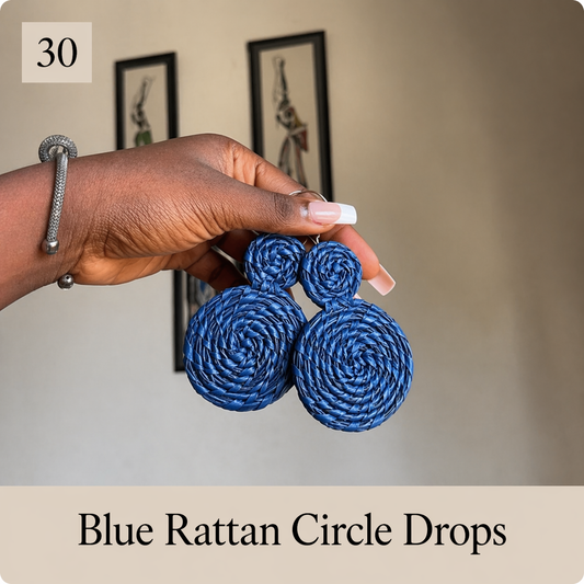 Boho Woven Raffia Earrings