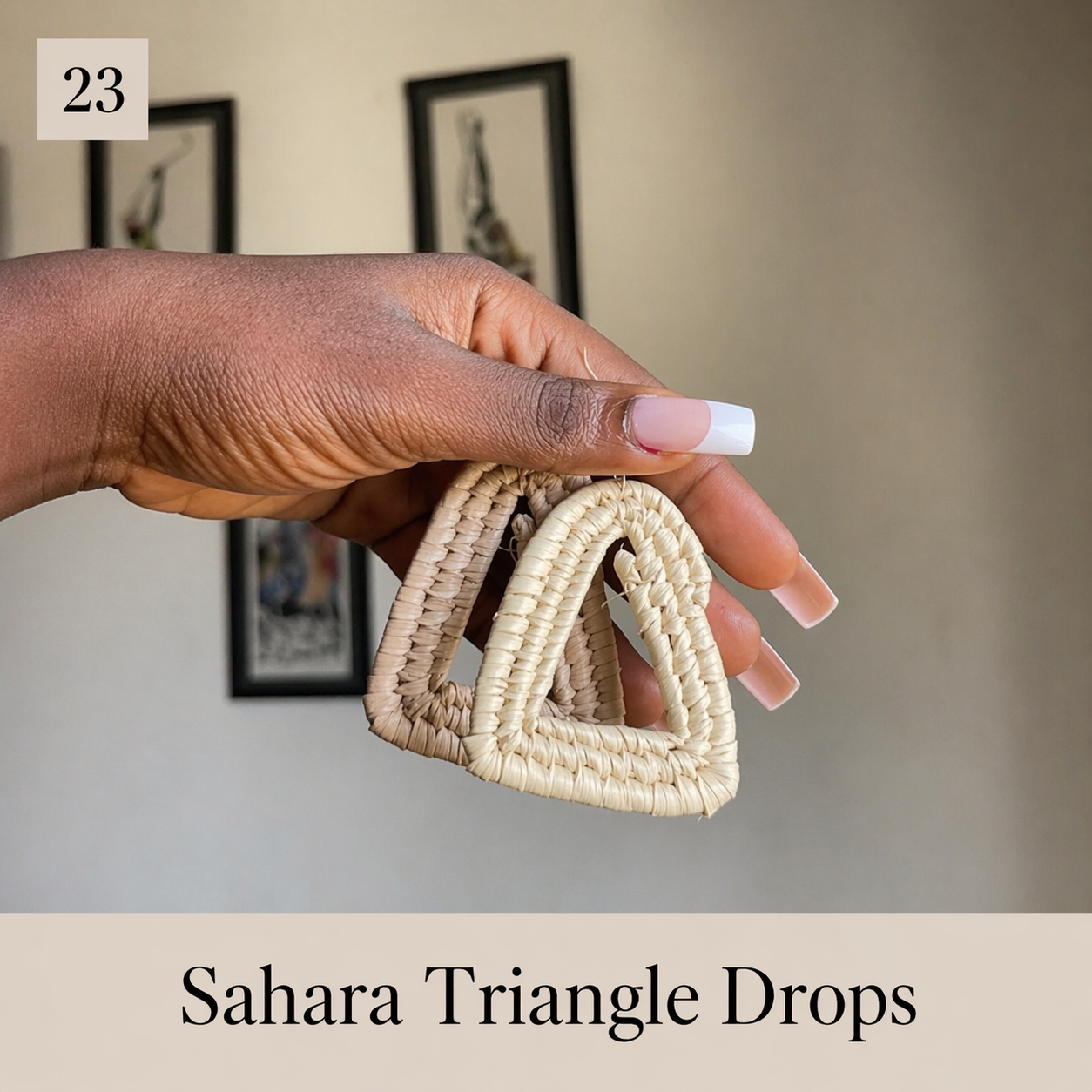 Boho Woven Raffia Earrings