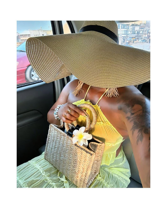 Boho Chic Woven Rattan Handbag