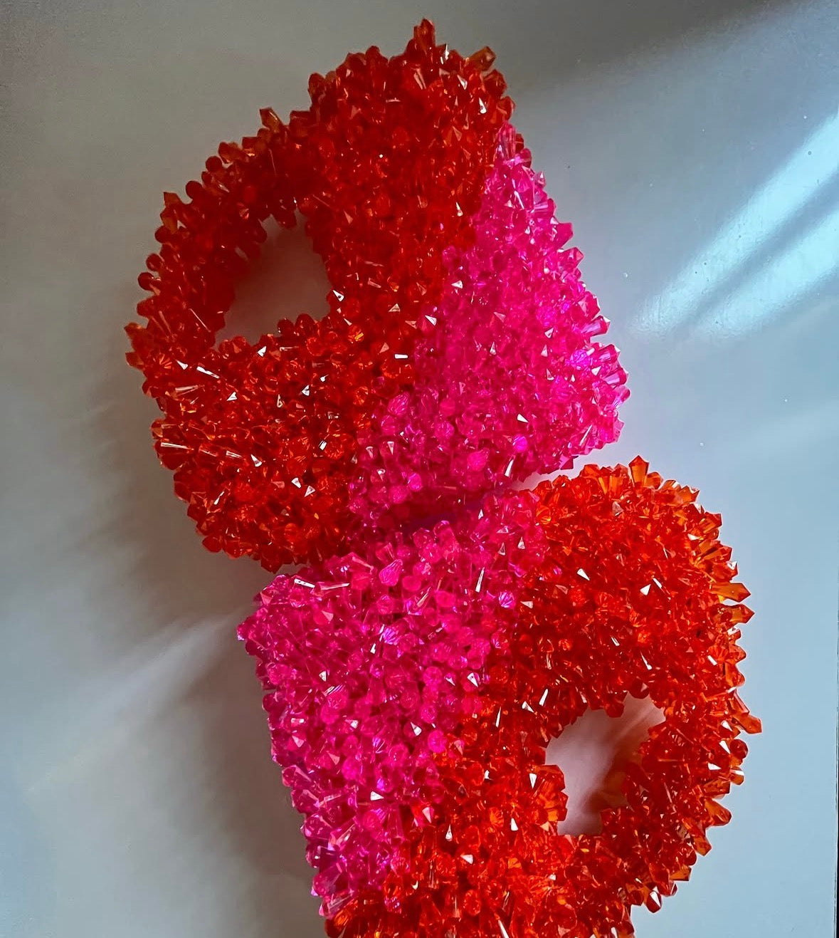 Orange Pink Beaded Mini Bag – Crystal Statement Purse | EssyLuxe