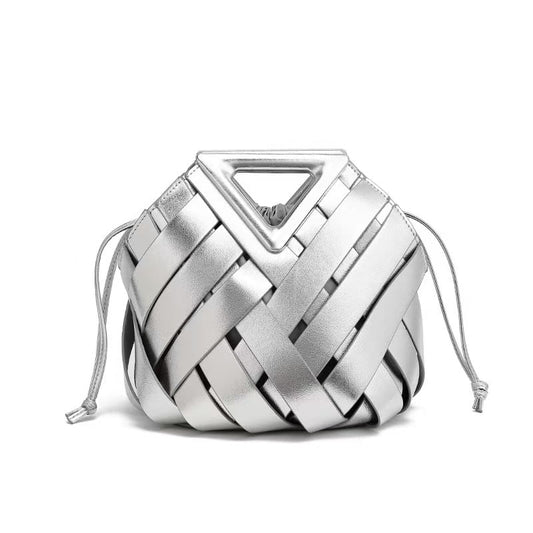 Woven Leather Handbag – Luxury Mini Basket Bag | Crossbody Shoulder Purse | EssyLuxe