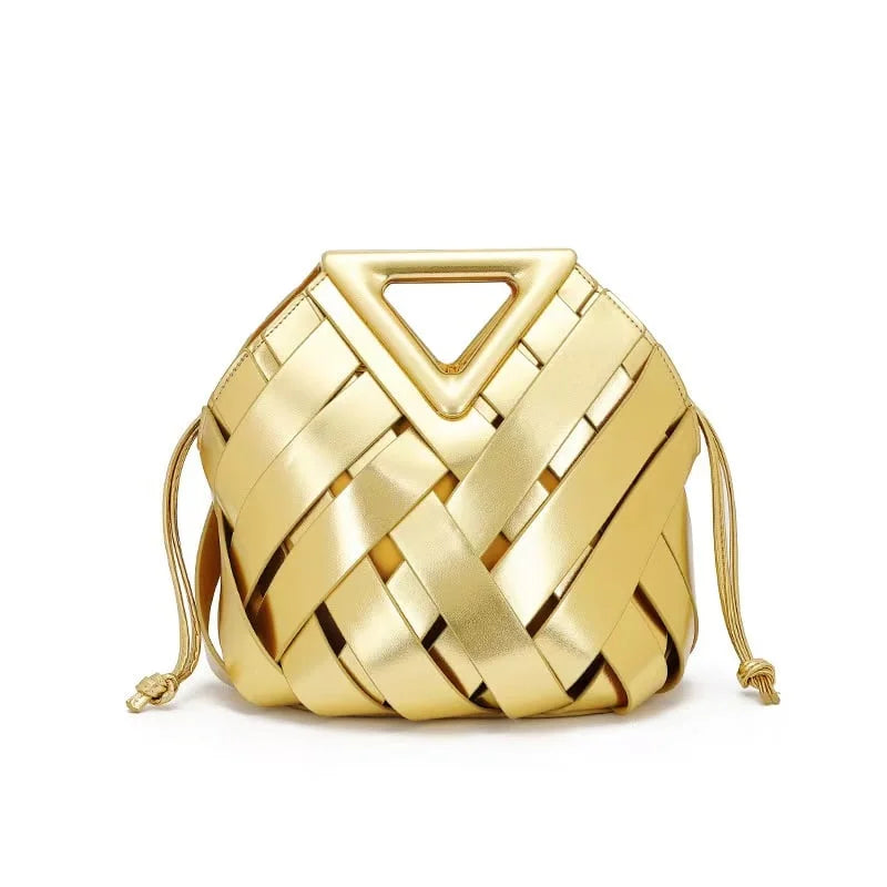Woven Leather Handbag – Luxury Mini Basket Bag | Crossbody Shoulder Purse | EssyLuxe