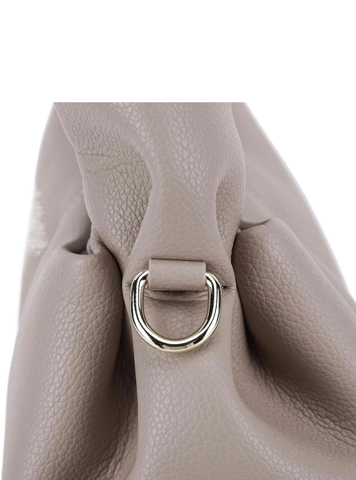 Leather Shoulder Bag – Khaki & Burgundy Slouchy Handbag | Everyday Underarm Purse | EssyLuxe