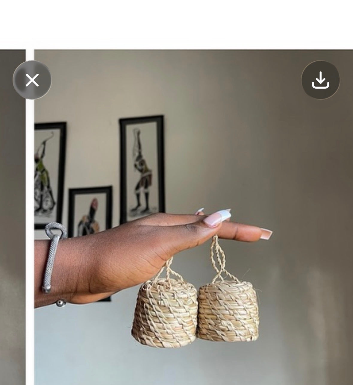 Boho Woven Raffia Earrings